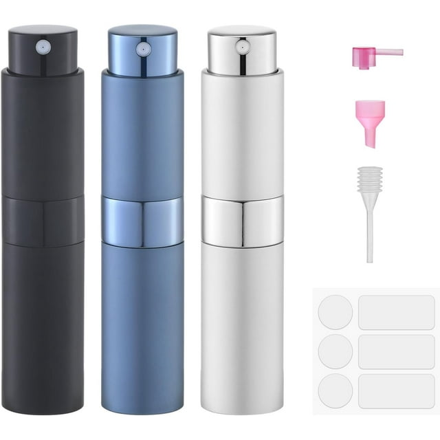 Atomizador de perfume 8 ml azul portátil recargable para viaje