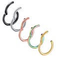 thumbnail image 4 of 5pcs Nose Rings Nose Hoops Stainless Steel Nose Rings Body Piercing Jewelry, 4 of 8