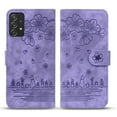 thumbnail image 2 of for Samsung Galaxy A53 5G Case, Flower Embossed PU Leather Shockproof Magnetic Flip Cover Card Holders Wallet Purse Phone Case for Samsung Galaxy A53 5G [6.5 Inch], Purple, 2 of 6