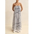 thumbnail image 2 of Women Summer Tube Y2K Floral Strapless Backless Sundress Casual Beach Vacation Maxi Dress Black  L, 2 of 8
