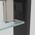 thumbnail image 3 of O'Force Rectangle Black Glass Coffee Table, Clear Coffee Table, Modern Side Center Tables for Living Room, 3 of 7