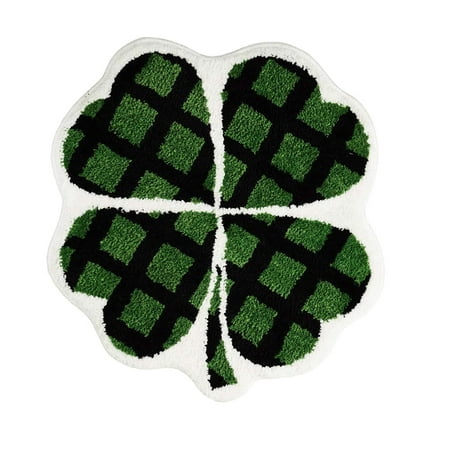 

Jungdeepe St. Patrick s Day Leafage Shaped Green Leafage Rug 27 x19 Non Washable Welcome Door Mat Cute Spring Doormats For Indoor Outdoor Entrance Imitation Cashmeree Home Bathroom Blanket Cover