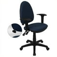 thumbnail image 1 of Scranton Chaise de Bureau à Dossier Central & Co avec Bras en Bleu Marine, 1 of 1