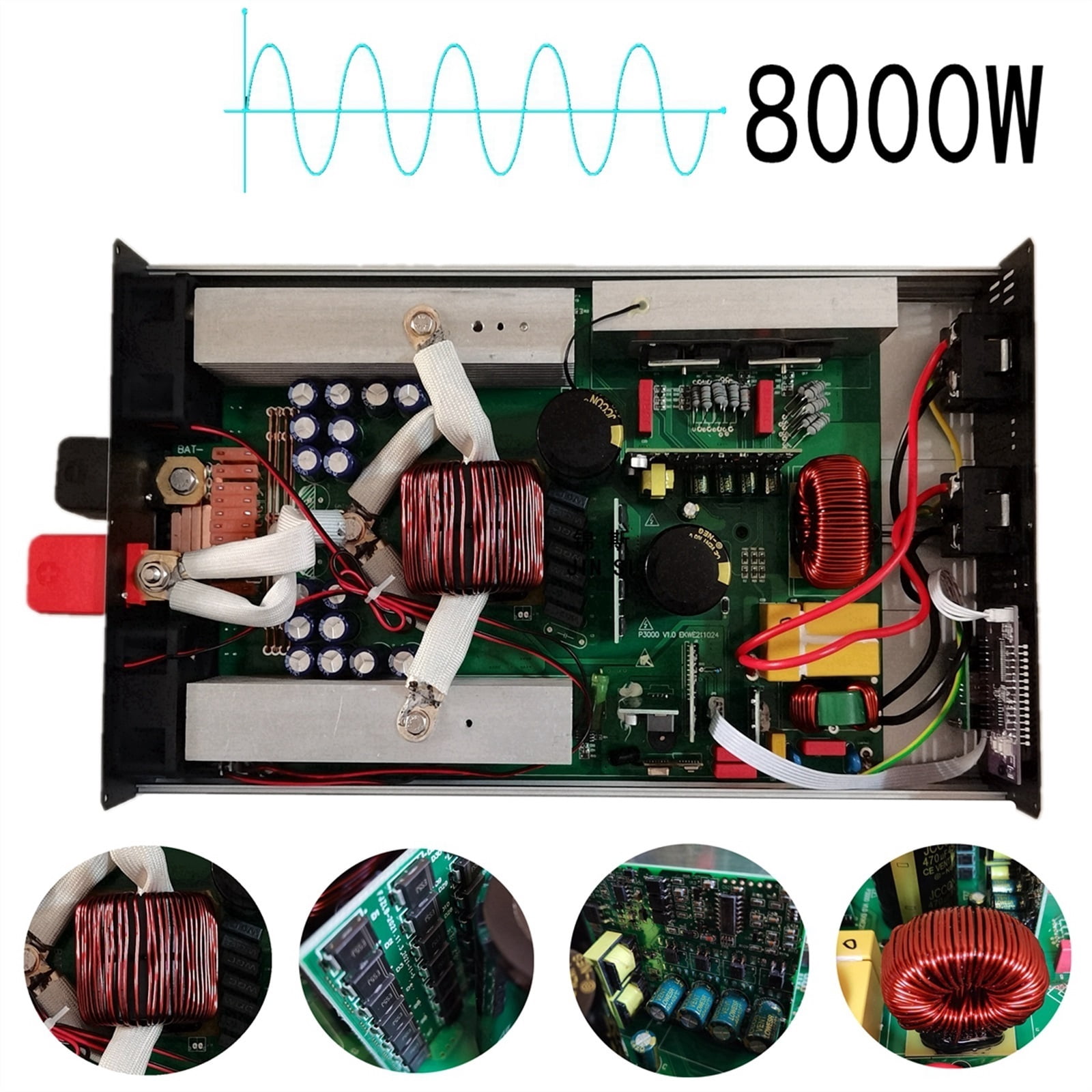 Pure Sine Wave Inverter 12v 220 DC 12V 24V 60V 72V To AC 110 220 Power Converter Solar Panel Inverter 6000W 3000W 8000W 4000W ,Portable Design