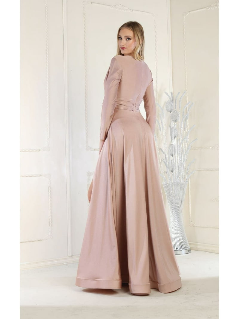 ladies semi formal dresses Yellow Tulle A-line V-neck Lace Prom Dresses MP740 main image 1