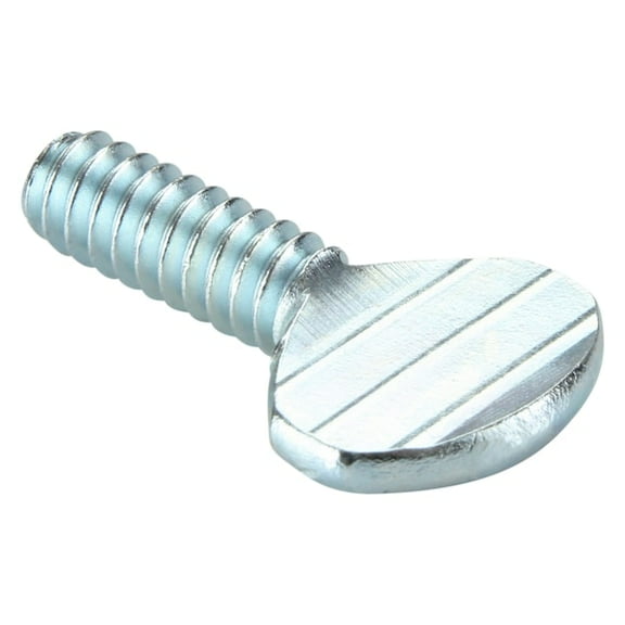 Thumb Screw, #10-24 Thread Size, Spade, Zinc Plated Steel, 0.36 to 0.39 in Head Ht, 1/2 in Lg(TSI-100050P0-025P)