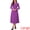Purple, variant on DARING DIVA Women's Long Sleeve Formal Crewneck A-Line Maxi Dress S Black