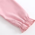 thumbnail image 6 of SERTG Girls Floral Lace Dress Round Neck Bow Collar Long Sleeved Dress Children Casual Spring Summer Everyday Skirt for Kids(Pink,7-8 Years), 6 of 9