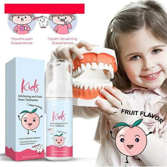 Children's Foam Toothpaste Shaped Electric Toothbrush Foam Toothpaste Fluoride Best Oral Cleaning Effect For Children 60ml Clearance