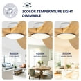 thumbnail image 5 of 52 inch Ceiling Fan with Light, Solid Wood Blades DC Motor Remote Control, 5 of 9
