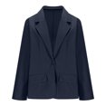 thumbnail image 4 of Women's Long Blazer Jackets Oversized Long Sleeve Lapel Work Suit with Pockets Baggy Work Casual Office Suit Jacket, 4 of 6