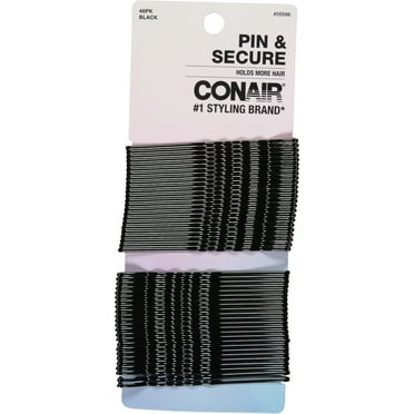 Conair Styling Essentials Black XL Bobby Pins, 48 Ct