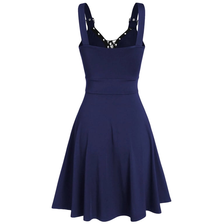black cotton dress Inari Twill Boat-Neck 100% Cotton COLOR:NAVY 7 Stylish Smart Casual style_E20KN0248023