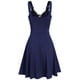 thumbnail image 3 of ICHUANYI Clearance Women Plus Size Cool Solid Bandage Irregular Hem Sleeveless Camisole Mini Dress(Dark Blue, XL) ICHUANYI WER2023080900820, 3 of 5
