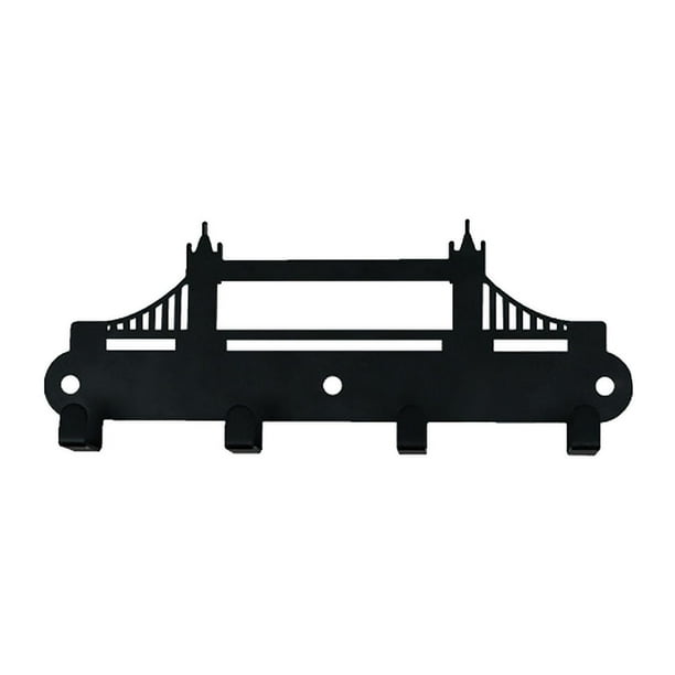 Gancho para abrigos, llavero de Metal, ganchos decorativos para baño montados en la pared, fácil instalación, ganchos para ropa, ganchos para llaves Estilo C Macarena Perchero