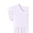 thumbnail image 6 of WIBACKER 2Pcs Girls Nightgowns Cotton Pajamas Dresses Flutter Short Sleeves Sleepwear Princess Floral Nightshirt for Kids 3-14Y, 6 of 7