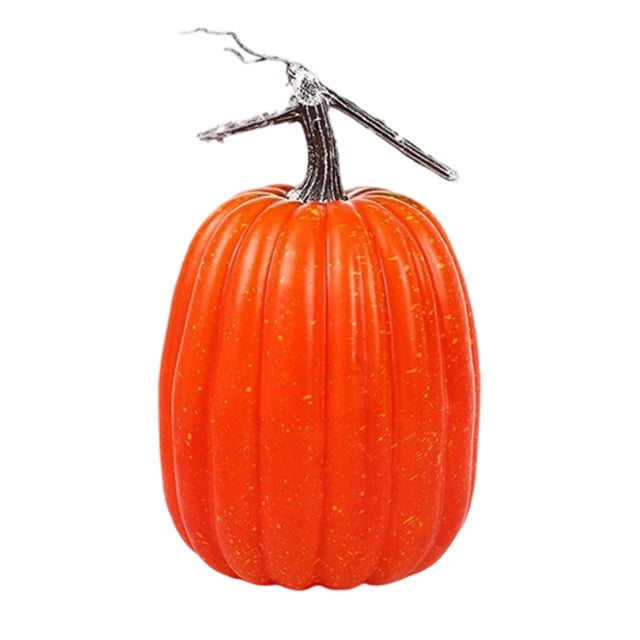 Large 8.66 Inch Artificial Foam Pumpkins Fall Decorations for Thanksgiving Halloween Seasonal Holiday Decor Paintable DIY Craft Projects Centerpiece Table Display