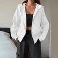 thumbnail image 6 of Womens Comfort Fit Zip Up Hoodie Casual Soft Travel Hoody Sweatshirts, L, 6 of 6