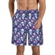 thumbnail image 1 of Fotbe Skull Purple Flower Trajes de Baño Estampados para Hombre, Shorts de Verano de Secado Rápido, Ropa de Playa, Bañadores-Large, 1 of 6