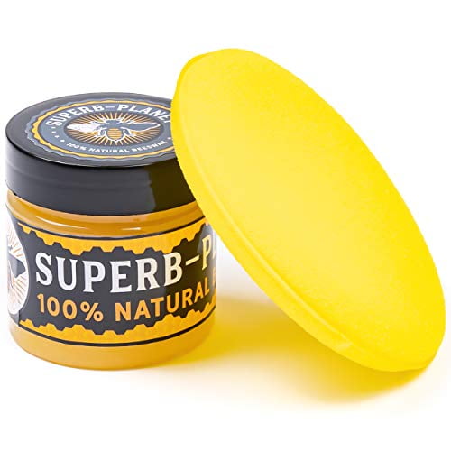 Natural Wood Seasoning Beeswax - Restore & Seal in Deep, Rich Sheen w/ 1 Pack Premium Wood Furniture Polish & 1x Polishing Furniture Cleaner Restorer Sponge - Wooden Floors, Doors, Tables, C Natural Wood Seasoning Beeswax - Restore & Seal in Deep, Rich Sheen w/ 1 Pack Premium Wood Furniture Polish & 1x Polishing Furniture Cleaner Restorer Sponge - Wooden Floors, Doors, Tables, C