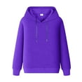 thumbnail image 2 of Rigardu mens hoodies hoodies for men mens hoodies pullover Men'S Solid Colored Hooded Sweatshirt With Casual Pullover Purple XXL, 2 of 5