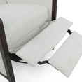 thumbnail image 2 of Noble House Roski Upholstered Pushback Recliner, Beige and Dark Walnut, 2 of 8