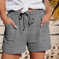 thumbnail image 2 of frariair ​Extended Size Women's Comfort Stretch Casual Shorts Straight Leg Sporty Lounge Shorts For Curvy Figures​ Grey, 2 of 9