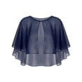 thumbnail image 3 of Kaerm Women's Soft Chiffon Shawl Wraps Sheer Shrug for Evening Dress Wedding Cape Cover Up Navy Blue One Size, 3 of 6