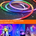 thumbnail image 6 of JGJJUGN 3.3FT RGB LED Neon Strip - Bluetooth App Controlled, Music Sync, Cuttable, Waterproof for Indoor Outdoor Party Decoration, DIY Home Lighting, 6 of 6