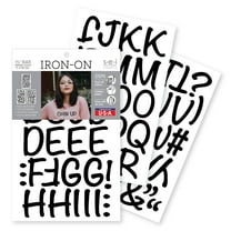 SEI 1.75 Inch Iron-on T-shirt Letters, Friendly Letters Flock Heat Transfers