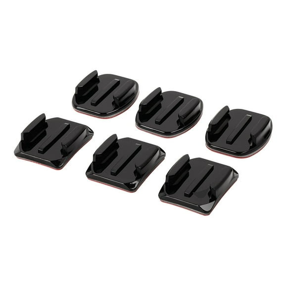 Ultimaxx Camera Mount Set with 3 Flat & 3 Curved Mounts for GoPro Cameras, Multipack