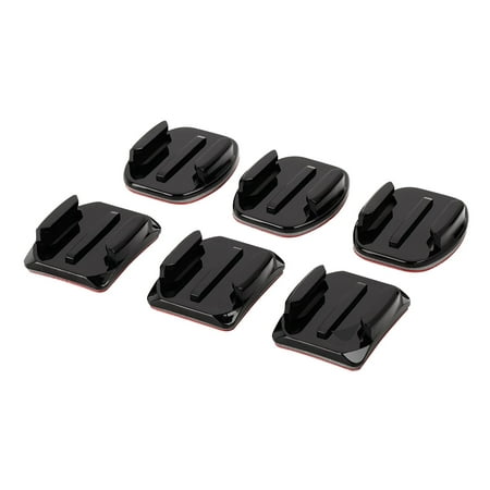 Ultimaxx 3 Flat Mounts and 3 Curved Mounts with 3m Double Sided Adhesive Pads Use with Helmet, Bike, Board, Carfor For All GoPro