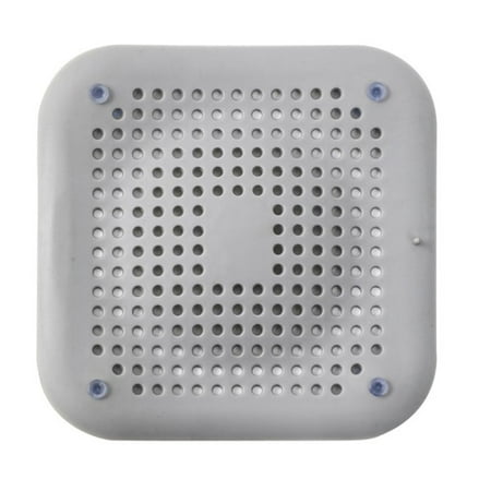 

High-quality TPR Material Non-slip Removable Sink Strainer Hair Catcher With Suckers Shower Drain Cover GREY