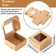 thumbnail image 3 of 50 Pieces Mini Kraft Paper Box with Window Present Packaging Box Treat Box for Homemade Soap Treat Bakery Candy (Brown), 3 of 5