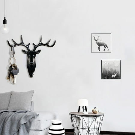 

Clearance! ZZkhGo Hooks Hooks for Hanging Deer Head Self Adhesive Wall Door Hook Hanger Bag Keys