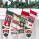thumbnail image 1 of CHAO Paquete de 4 medias navideñas de 20 pulgadas, muñeco de nieve, alce, impresas, bolsa de regalo de dulces, chimenea de punto, árbol de Navidad, Año Nuevo, decoraciones navideñas para el hogar, 1 of 5