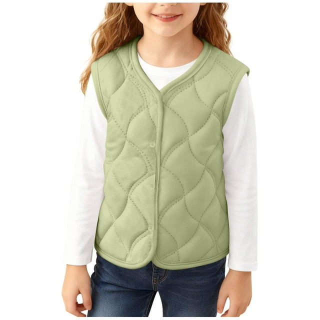 School Uniform for Girls, Thick Quilted Top and Pants Uniform Style, Kids Winter Set