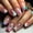 Style 3, variant on Flower Press on Nails Medium False Nails Spring Floral Design Acrylic Nails Full Cover Artificial Stick on Nails Glossy Coffin Colorful Nails for Women