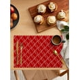 thumbnail image 2 of Red Stripes Lines Placemats Set of 2 Abstract Waves Striped Classic Heat Insulation Washable Place Mats, Rustic Non-Slip Table Mats for Dining Table Party Kitchen Decor,13x19 Inch, 2 of 4