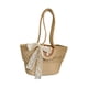 thumbnail image 4 of Bolso de mano tejido ligero, ideal para ir de compras, viajar, ir a la calle o para el verano. Caqui, 4 of 9