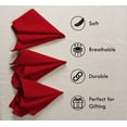 thumbnail image 3 of House of Orlo Dining Table Fabric Cotton Napkins, 12 Pack, 17"x17", Red, 3 of 6
