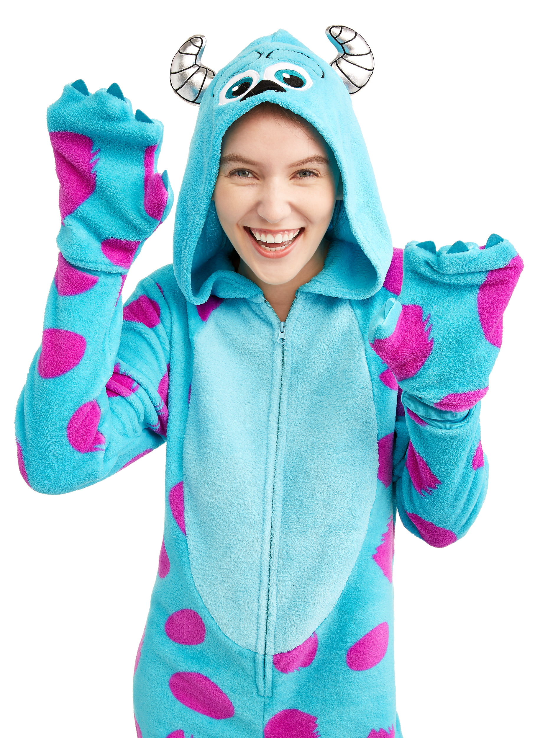 Disney Women Monsters University Sulley Long Sleeve One Piece Pajama
