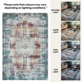 thumbnail image 5 of GLN Rugs Agean - Indoor, Machine Washable Area Rug 2'6"x9'8" Turkish Blue Home Carpet, All Ages, 5 of 8