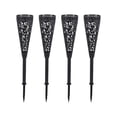 thumbnail image 2 of MMJ Decorative Cemetery Flower Vases with Ground Spikes Hollow Carved Grave Vase for Outdoor Gravesite Yard Memorial Decor 16.61x2.76x2.76in Set of 2, 2 of 7