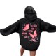 thumbnail image 5 of Sudadera con capucha Pink Palm Puff para mujer, sudadera con capucha gráfica rosa Palm Puff Sudadera preppy unisex, sudadera con capucha de gran tamaño Negro XXL, 5 of 5