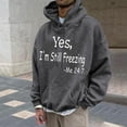 thumbnail image 1 of Birdeem Men's Hoodie Letter Rinted Pullover Long-Sleeved Top Hooded Sweatshirts, 1 of 1