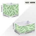 thumbnail image 2 of Open Home Storage Bins Durable Foldable Fabric Organizers for Clothes Toys Books 15.75x10.63x6.96 in Green Fern Leaves Pattern, 2 of 7