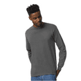 thumbnail image 5 of Gildan Ultra Cotton Long Sleeve T-Shirt, Men Comfortable Charcoal Color Classic Fit Tee, 3-Pack, L, 5 of 6