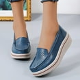 thumbnail image 6 of LOVZFMLL Women's Loafer Shoes Slip-On Comfort Walking Wedge Shoes Casual Fashion Breathable Penny Loafers Shoes for Work Travel Blue 6, 6 of 6