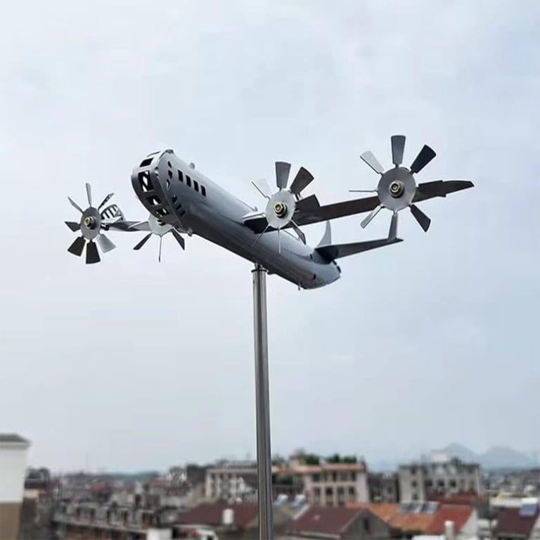 B29 Super Fortress Airplane Yard Art Metal Aircraft Windmill